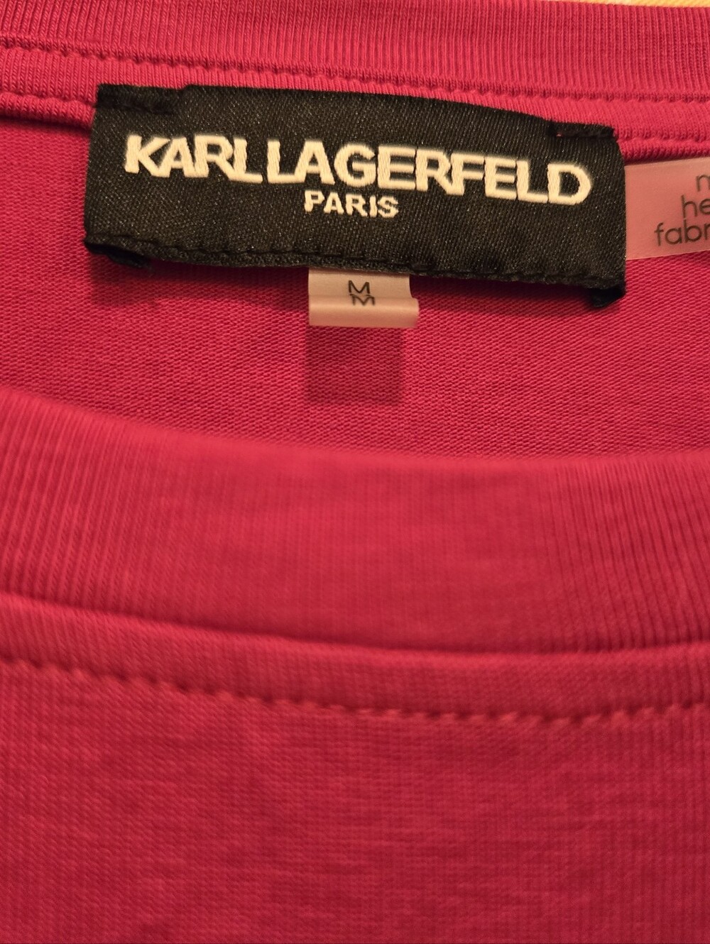Karl Lagerfeld Paris Utility Pocket Tee Pink Size M NWT $99 - Picture 8 of 9
